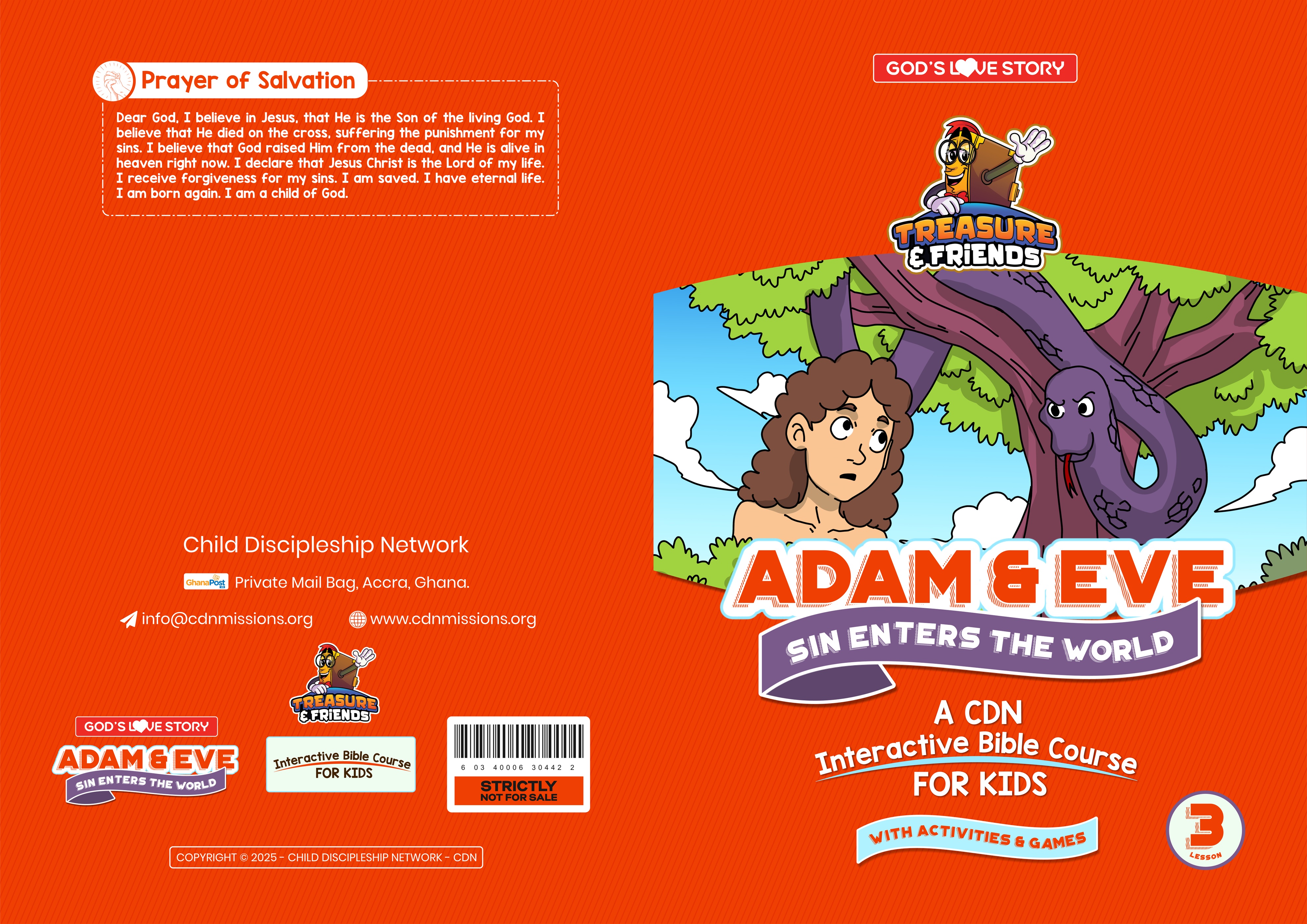 Adam and Eve Bible lesson cover